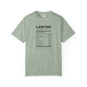 Lawyer Funny Nutrition Facts T-shirt, Gift Tee - T-shirts
