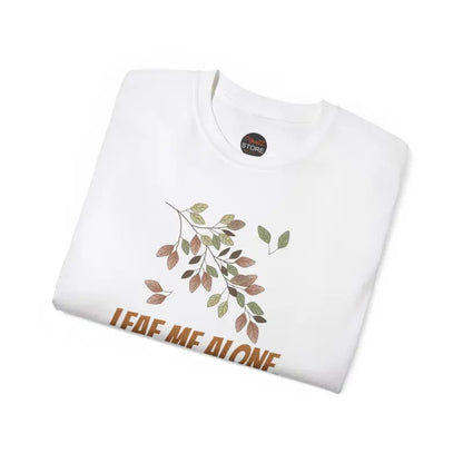 Leaf me Alone Unisex Cotton Tee for Fall Foliage Fun - T-shirt