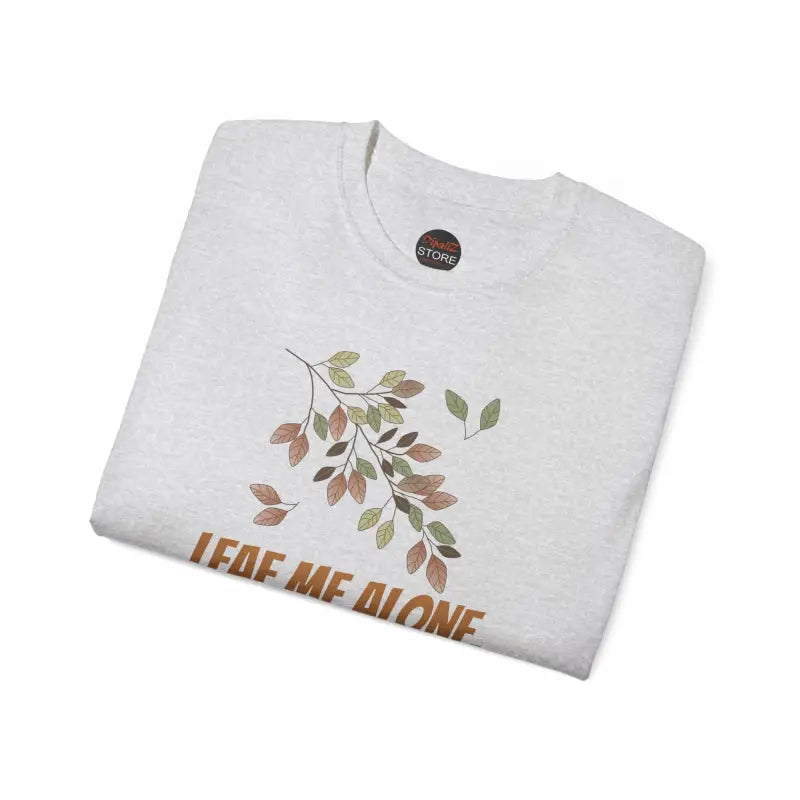 Leaf me Alone Unisex Cotton Tee for Fall Foliage Fun - T-shirt