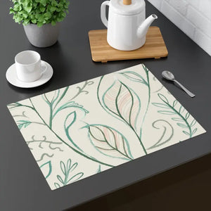 Leaves Placemat - Vibrant Cotton Cloth Table Decor - Dipaliz - 18’’ × 14’’ - Placemats