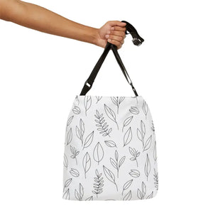 Leaf Line Pattern Tote Bag - Botanical Design Spun Polyester - Dipaliz - 16’’ × - Bags