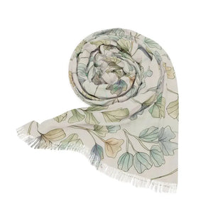 Leaves Nature Scarf - Bold Polyester Women’s Fashion - Dipaliz - 27’’ × 73’’ - Scarves & Shawls