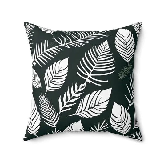 Liven Up your Space with Leaves Spun Polyester Square Pillow - 20’’ × Home Decor