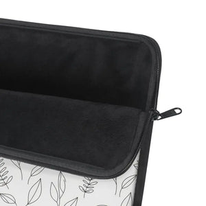 Leaf Pattern Laptop Sleeve - Minimal Botanical Design - Dipaliz