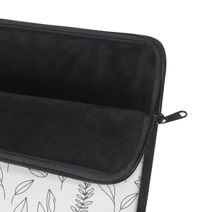Leaf Pattern Laptop Sleeve - Minimal Botanical Design - Dipaliz