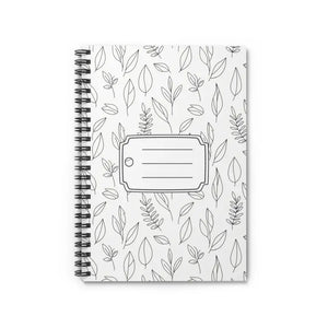 Paper Products - Leaf Pattern Spiral Notebook - Lined Journal - Dipaliz one Size