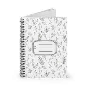 Paper Products - Leaf Pattern Spiral Notebook - Lined Journal - Dipaliz one Size