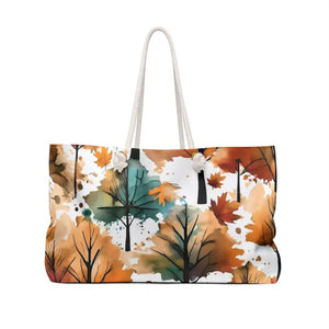 Autumn Trees Weekender Bag Oversized Fall Adventure Tote Dipaliz - 24’’ × 13’’ - Bags