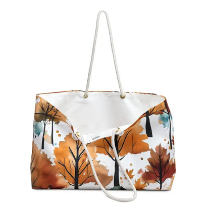 Leaf-tastic Weekender Bag with Vibrant Autumn Trees Pattern - 24’’ × 13’’ Bags