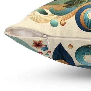 Leaves Pattern Polyester Square Pillows with Concealed Zipper - Dipaliz - Throw