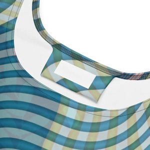 Green Wavy Skater Dress - Leafy Print Street Style - Dipaliz - Dresses