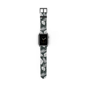 Vibrant Watch Band - Leafy Pattern Faux Leather - Dipaliz - Bands