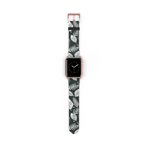 Vibrant Watch Band - Leafy Pattern Faux Leather - Dipaliz - Bands