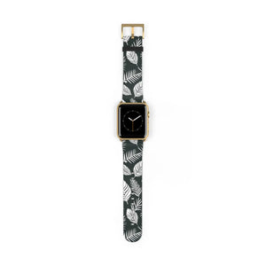Vibrant Watch Band - Leafy Pattern Faux Leather - Dipaliz - Bands