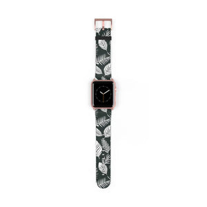 Vibrant Watch Band - Leafy Pattern Faux Leather - Dipaliz - Bands