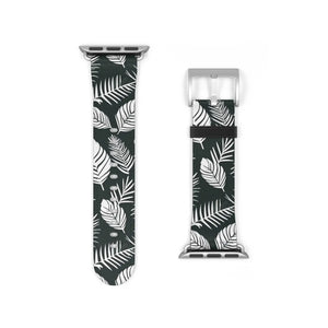 Vibrant Watch Band - Leafy Pattern Faux Leather - Dipaliz - Bands
