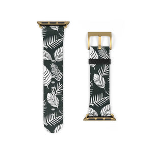 Vibrant Watch Band - Leafy Pattern Faux Leather - Dipaliz - Bands