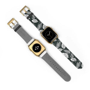 Vibrant Watch Band - Leafy Pattern Faux Leather - Dipaliz - Bands