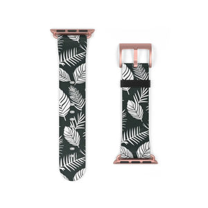 Vibrant Watch Band - Leafy Pattern Faux Leather - Dipaliz - Bands