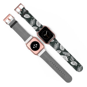 Vibrant Watch Band - Leafy Pattern Faux Leather - Dipaliz - Bands
