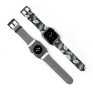 Vibrant Watch Band - Leafy Pattern Faux Leather - Dipaliz - Bands
