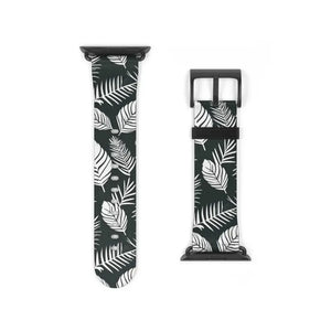 Watch Band - Leafy Pattern Faux Leather Comfort Style - Dipaliz - Bands