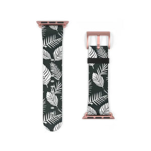 Watch Band - Leafy Pattern Faux Leather Comfort Style - Dipaliz - Bands
