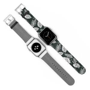 Watch Band - Leafy Pattern Faux Leather Comfort Style - Dipaliz - Bands