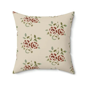 Polyester Square Pillow Bold Roses Vibrant Home Decor Dipaliz - Throw Pillows