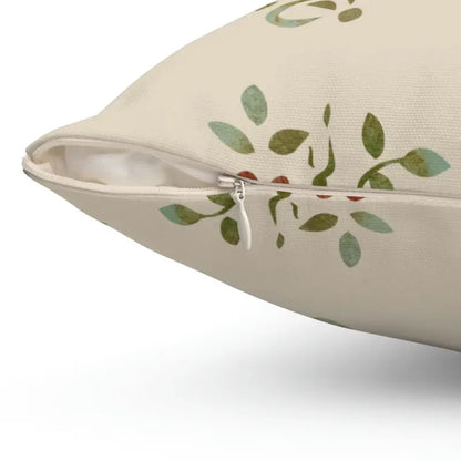 Elevate your Space with Roses & Leaves Polyester Pillow - Home Decor