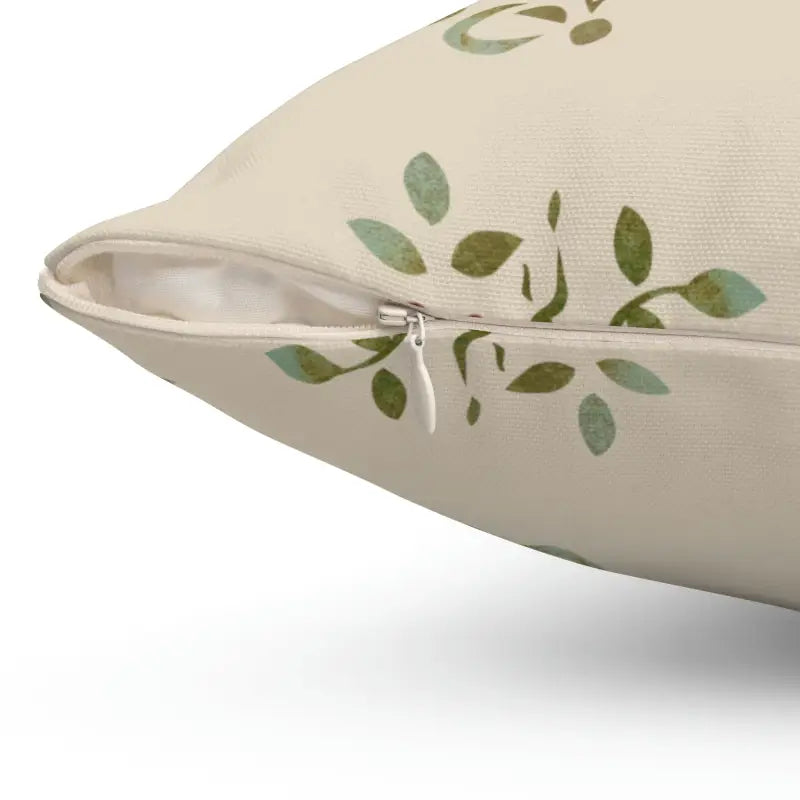 Elevate your Space with Roses & Leaves Polyester Pillow - Home Decor