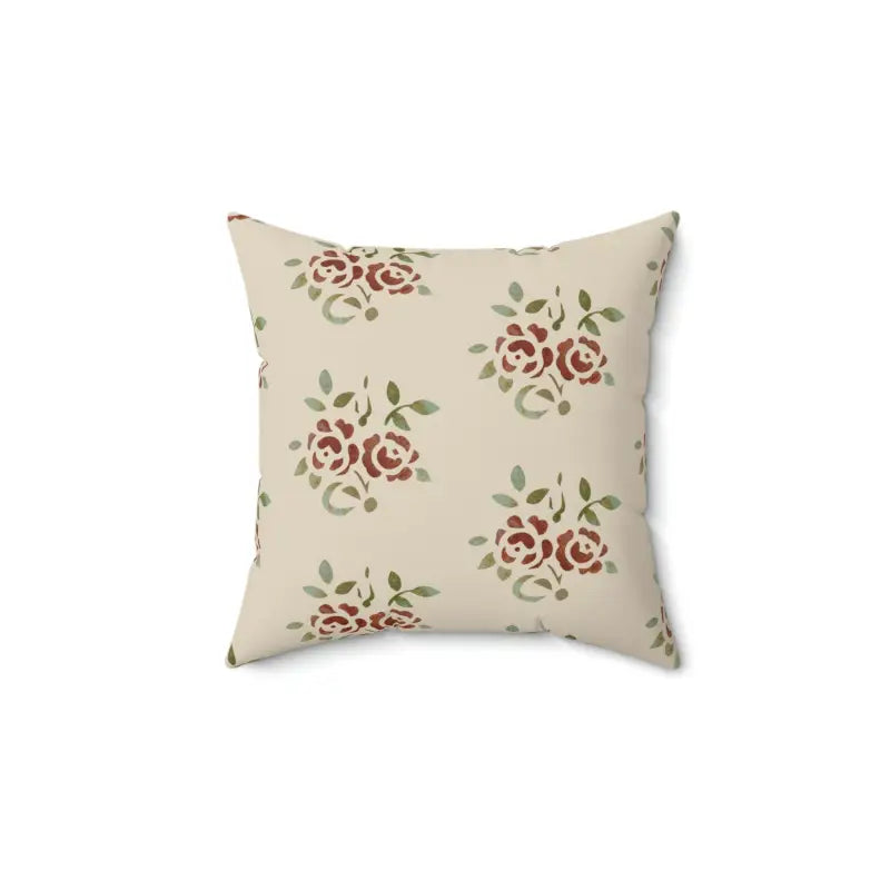 Elevate your Space with Roses & Leaves Polyester Pillow - Home Decor