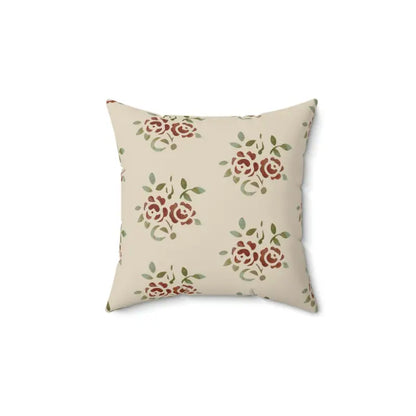 Elevate your Space with Roses & Leaves Polyester Pillow - Home Decor