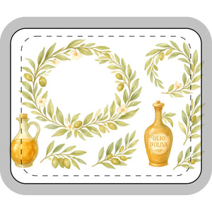 Olive Branch Wreaths Leather Placemat - Dipaliz - Placemats