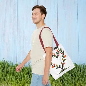 Heart Leaf Aop Tote Bag - Bold Cotton Canvas Carryall - Dipaliz - Bags