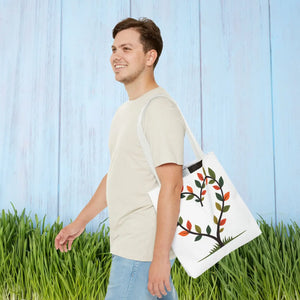 Heart Leaf Aop Tote Bag - Bold Cotton Canvas Carryall - Dipaliz - Bags