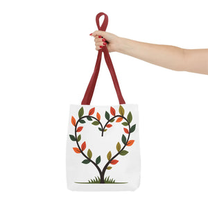 Heart Leaf Aop Tote Bag - Bold Cotton Canvas Carryall - Dipaliz - Bags
