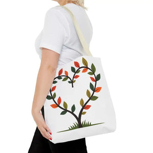 Heart Leaf Aop Tote Bag - Bold Spacious Daily Carryall - Dipaliz - Bags