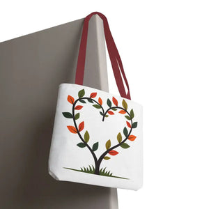 Heart Leaf Aop Tote Bag - Bold Spacious Daily Carryall - Dipaliz - Bags