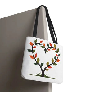Heart Leaf Aop Tote Bag - Bold Spacious Daily Carryall - Dipaliz - Bags