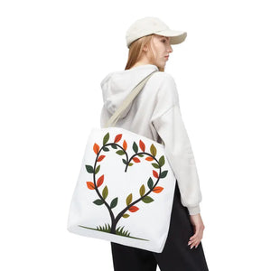 Heart Leaf Aop Tote Bag - Bold Spacious Daily Carryall - Dipaliz - Bags