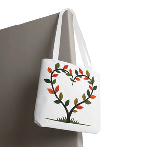 Heart Leaf Aop Tote Bag - Bold Spacious Daily Carryall - Dipaliz - Bags