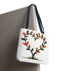 Heart Leaf Aop Tote Bag - Bold Spacious Daily Carryall - Dipaliz - Bags