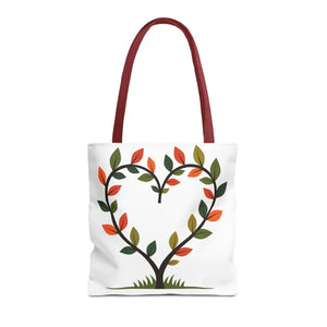 Heart Leaf Aop Tote Bag - Bold Spacious Daily Carryall - Dipaliz - 16’’ × / Red - Bags