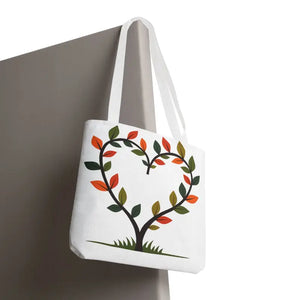 Heart Leaf Aop Tote Bag - Bold Spacious Daily Carryall - Dipaliz - Bags