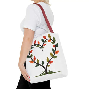Heart Leaf Aop Tote Bag - Bold Spacious Daily Carryall - Dipaliz - Bags