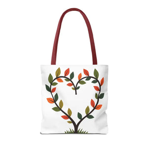 Heart Leaf Aop Tote Bag - Bold Spacious Daily Carryall - Dipaliz - Bags
