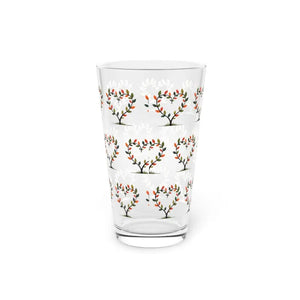 Beer Glass - Unique Heart Shape Leaves Design - Dipaliz - 16oz - Glasses