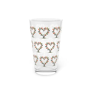Beer Glass - Unique Heart Shape Leaves Design - Dipaliz - 16oz - Glasses