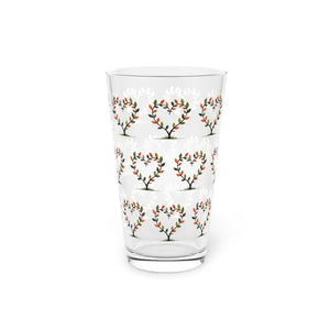 Beer Glass - Unique Heart Shape Leaves Design - Dipaliz - 16oz - Glasses